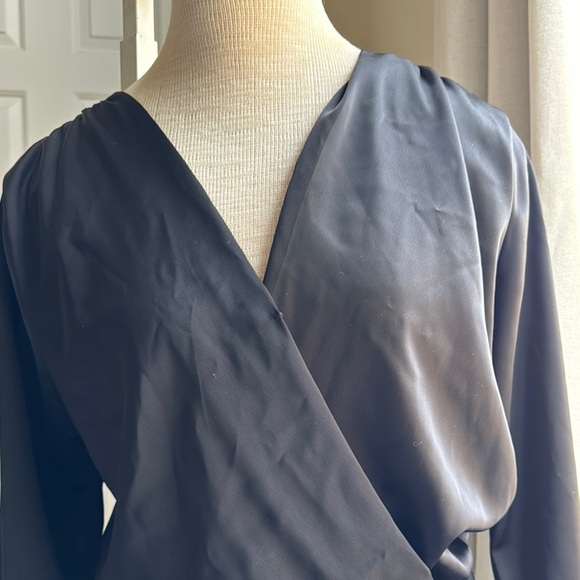 Elegant Black Women's Wrap Top - Picture 2 of 3